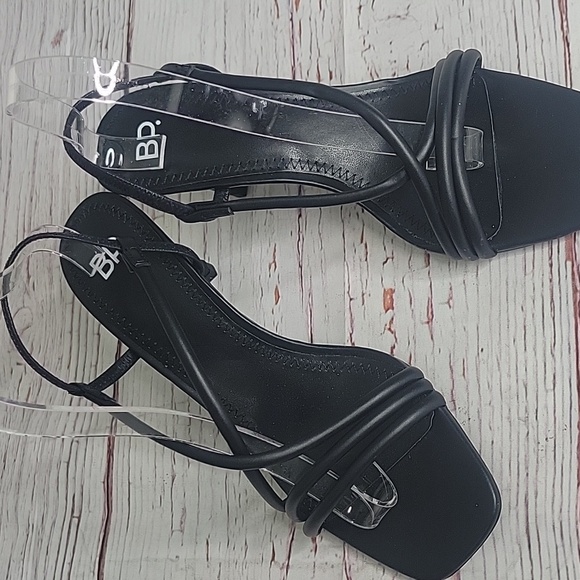 BP Elegant Black Strappy Heels size 9.5 NWOT - Picture 3 of 8